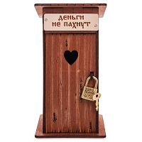 Туалет копилка 1 кабинка "Деньги не пахнут" окрашенная во Мысках